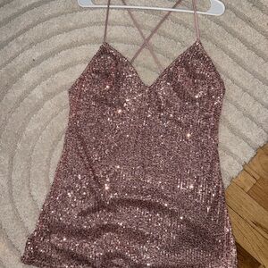 Victoria's Secret Shimmering Pink Sequin Top